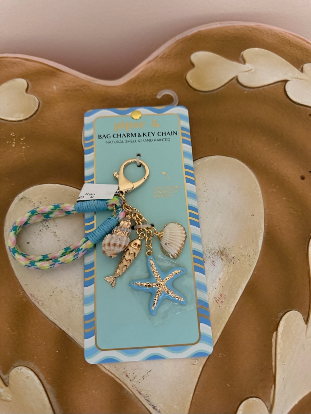 Piper K Heart Evil Eye & Scarf Bag Charm or Keychain